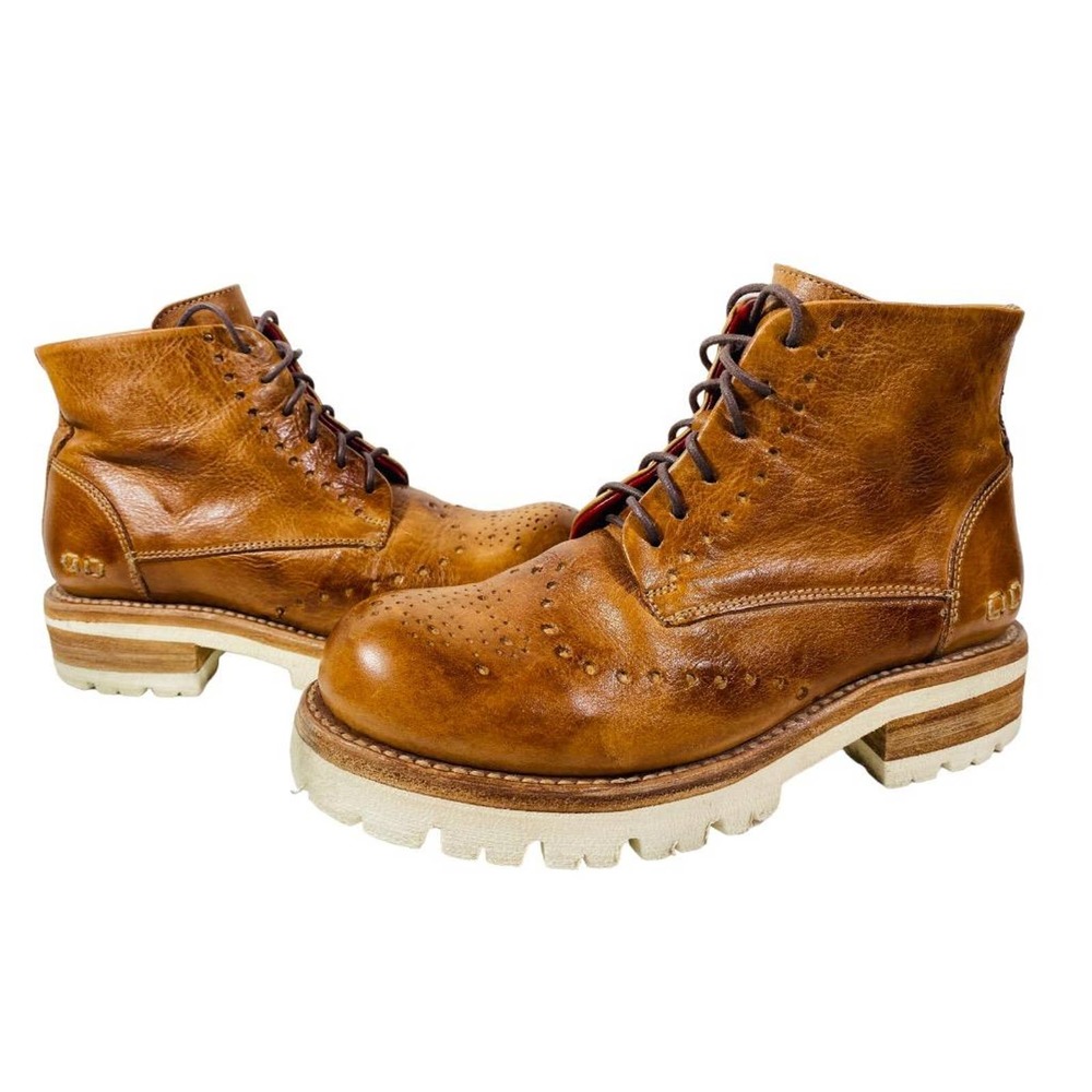 Bed Stu Quatro Brogue Ankle Bootie Boot Women size 6.5